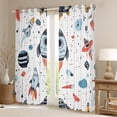 thumbnail image 2 of Homewish Cartoon Rocket Blackout Curtains Set of 2 (52x84 Each) for Preppy Children Boys,Outer Space Window Curtains,Universe Galaxy Planet Curtains and Drapes,Ultra Soft Home Decor, 2 of 6