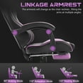 thumbnail image 2 of Soontrans Gaming Chair Office Chair, Computer Chair with Footrest & Adjustable Massage Lumbar Pillow, Ergonomic High Back Leather Game Desk Chair, Purple, 2 of 7