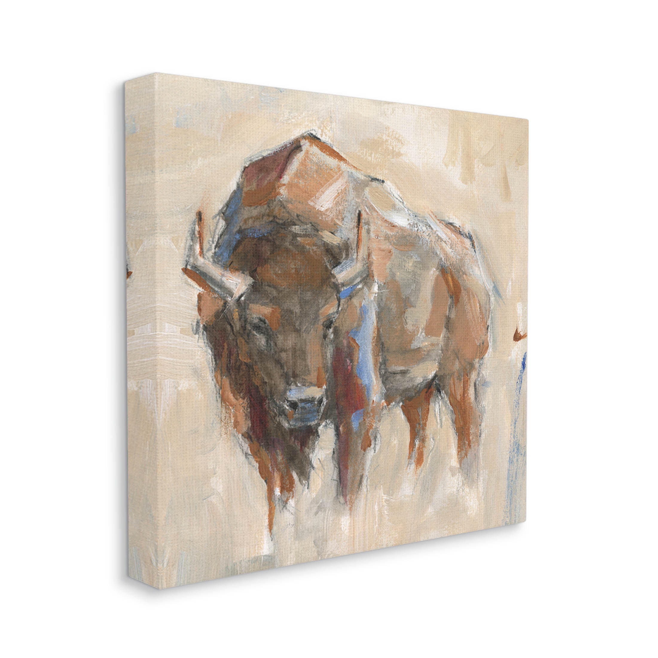 Stupell Industries Bison Portrait Country Wildlife Painting Painting Gallery Wrapped Canvas Print Wall Art, Design by Ethan Harper