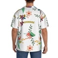 thumbnail image 5 of Balery Pretty Floral With Leaves Men's Casual Button Down Shirt Short Sleeve Textured Summer Cuban Beach Shirts-Medium, 5 of 7