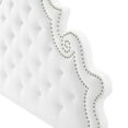thumbnail image 3 of Tufted Headboard, Twin Size, Velvet, White, Modern Contemporary Urban Design, Bedroom Master Guest Suite, 3 of 9