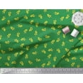 thumbnail image 3 of Soimoi Green Cotton Voile Fabric Yellow Flower & Dots Print Fabric by the Yard 56 Inch Wide, 3 of 3