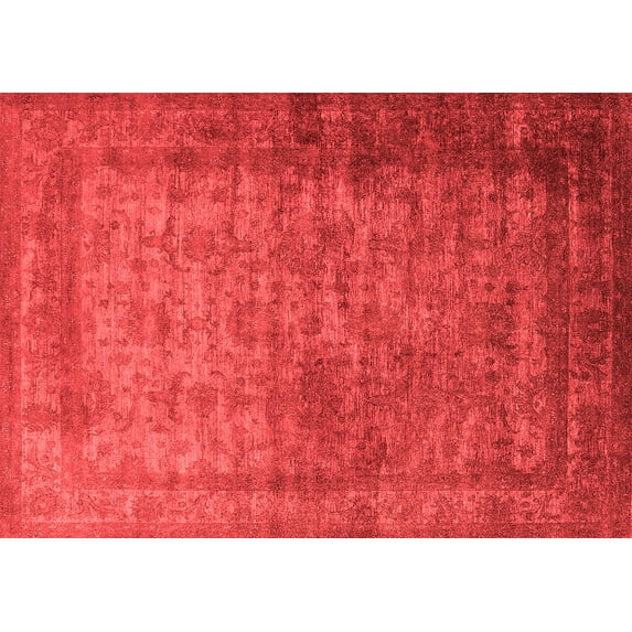 Ahgly Company Indoor Rectangle Oriental Red Industrial Area Rugs, 2' x 3'