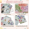 thumbnail image 4 of FORMRS Kids Short Sleeve Top and Pants Pajama Set Unisex Satin 2-Piece Sleepwear, Sizes 5-6Y, Colorful Flowers Blossoms, 4 of 8