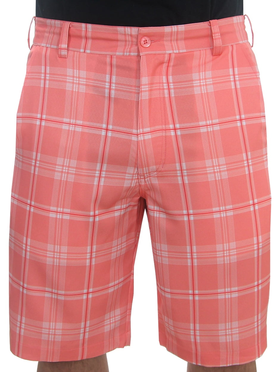 Antigua Paradise Flat Front Plaid Golf 