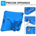 thumbnail image 3 of Dteck Kids Case for iPad 5th/6th Generation/iPad Air/Air 2/iPad Pro 9.7-inch,Cute Butterfly EVA Case Kickstand Lightweight Cover with Shoulder Strap,Blue, 3 of 7