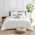 thumbnail image 5 of Levtex Home - Mills Waffle Bright White Duvet Cover Set - Twin Duvet Cover + Two Standard Pillow Cases - White Waffle Weave - Duvet Cover (68 x 88in.) and Pillow Case (26 x 20in.) - Cotton, 5 of 6