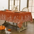thumbnail image 2 of Nappe d'Automne Rectangulaire 60x120 Pouces, Décoration de l\'Action de Grâce Récolte d'Automne Orange Rouille Fleurs Sauvages, Nappe Résistante aux Taches Style Ferme pour Souper/fête des Fêtes, 2 of 6