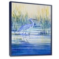 thumbnail image 3 of Designart 'Blue Heron On The Lake Shore' Traditional Framed Canvas Wall Art Print, 3 of 4