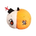 thumbnail image 2 of Cute Split Color Halloween Plush Toy, White and Orange Stuffed Toy with Star Eye and Cross Mark, Halloween decorations Birthday Gift for Kids, 2 of 5