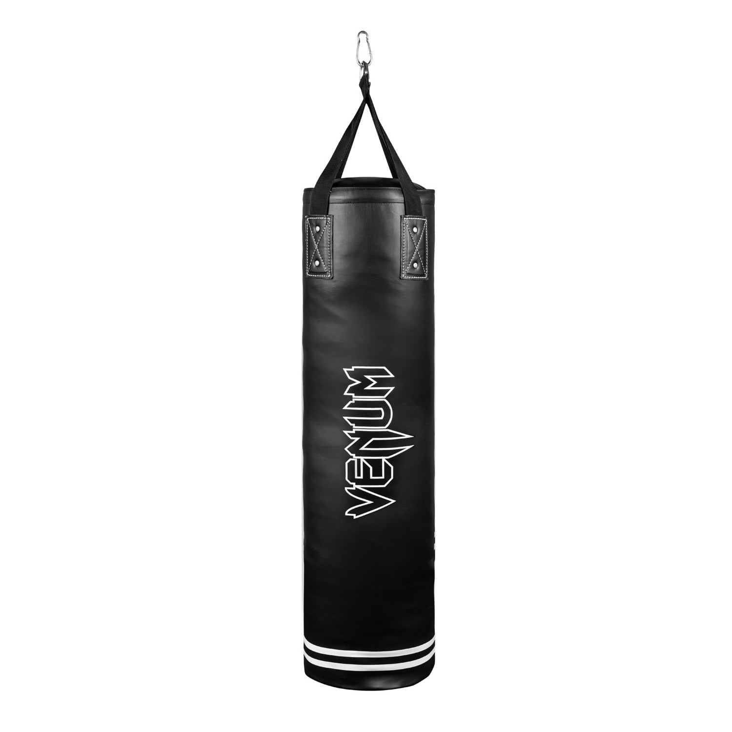 Venum Classic Punching Bag - 70 lb - Black/White - Heavy Bag Kit