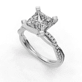 thumbnail image 2 of Ammo Jewel 2.3 Ct Princess Cut Diamond Engagement Ring - Wedding Rings for Women - 14K White Gold Plated Ring - Lab Created Diamond Ring - Perfect Gift for Her on Birthday and Special Occasions, 2 of 3