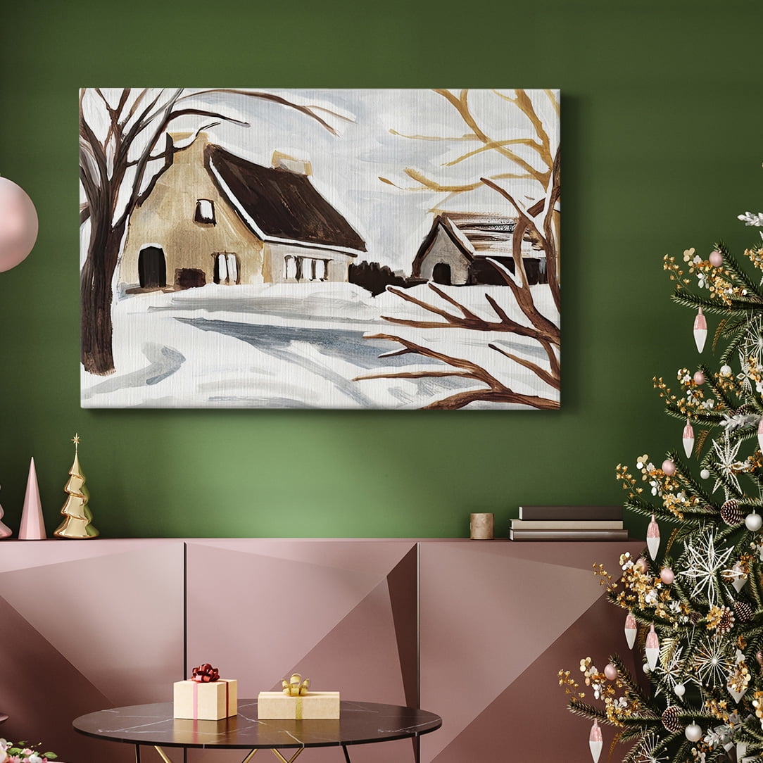 Winter Cottage II- Gallery Wrapped Canvas