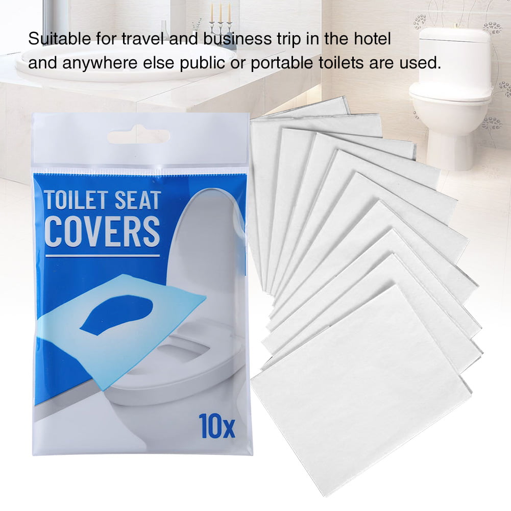 Hot Disposable Toilet Seat Cover Clear Dual-layer Hotel Closestool Lip Cover 6pc 