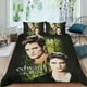 thumbnail image 2 of Crepúsculo Conjunto de sábanas temático, trío de piezas, cómodo y amigable con la piel, diseño único, regalo de decoración para el hogar para familiares, amigos y fans,140cm *210cm, 2 of 6
