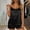 Black, variant on Womens Satin Cami Pajama Set 2 Piece Adjustable Spaghetti Strap Scoop Neck Shorts Beige,Size 3XL