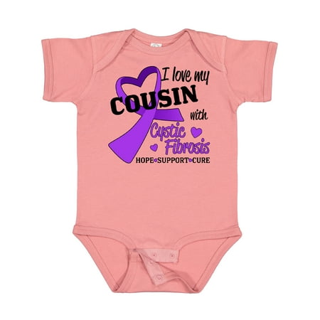 

Inktastic I Love My Cousin with Cystic Fibrosis Hope Support Cure Gift Baby Boy or Baby Girl Bodysuit