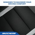 thumbnail image 3 of Skechers Leather Mesh Front Car Seat Cover – Premium Comfort with Breathable Mesh Panels, Durable Leather Construction, Universal Fit for Cars, Trucks, and SUVs - Gray, 3 of 9