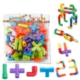 thumbnail image 2 of Bloques de construcción de tuberías de colores para niños, juguetes para armar túneles de tuberías, modelo de bloques, juguetes para niños, regalo, 2 of 9
