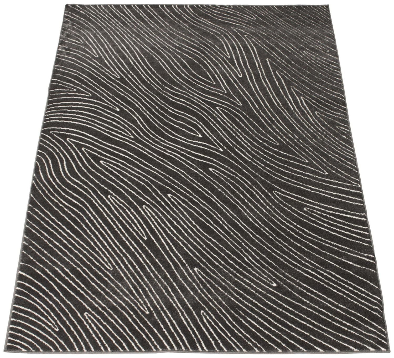 ECARPET Modern Area Rug for Dining Room, Living Room, Bedroom or Den Vector Grey