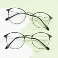 thumbnail image 2 of Anti Blue Light Glasses Photochromic Auto Color Changing Metal Half Frame Ultra Light Anti Eyestrain Anti-UV Dual-Use Non-prescription Computer Eyeglasses for Daily Life, 2 of 8
