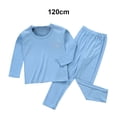 thumbnail image 4 of Jumpingount Ropa interior térmica para niños, ropa interior elástica de manga larga con cuello para otoño e invierno, ropa interior para el hogar Pijama Azul 120cm Jumpingount AP013185-05, 4 of 6