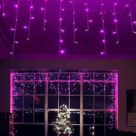 YOLIGHT 13ft 96 LED Icicle String Lights with Memory Function Controller  Indoor Outdoor Curtain Fairy Lights Hanging Decoration for Patio Garden Bedroom Christmas Wedding (Purple) price history on PriceWatchPro