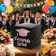 thumbnail image 1 of CaiYueKe 2026 Graduation Card Box - Sturdy Cardboard Mortarboard Holder for Graduation Party Decorations, Congrats Grad Money Box for Gift Cards & Envelopes, College Supplies, 1 of 8