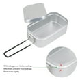 thumbnail image 4 of Camping Lunch Box, Portable Aluminum Food Container With Foldable Handle For Outdoor Cooking, 6.5 X 3.9 X 2.6", 4 of 8