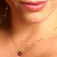 thumbnail image 4 of 2 ct Brilliant Round Cut Solitaire Natural Garnet 14k Yellow Solid Gold Everyday Affordable Designer Necklace Pendant with 16" Chain, 4 of 6
