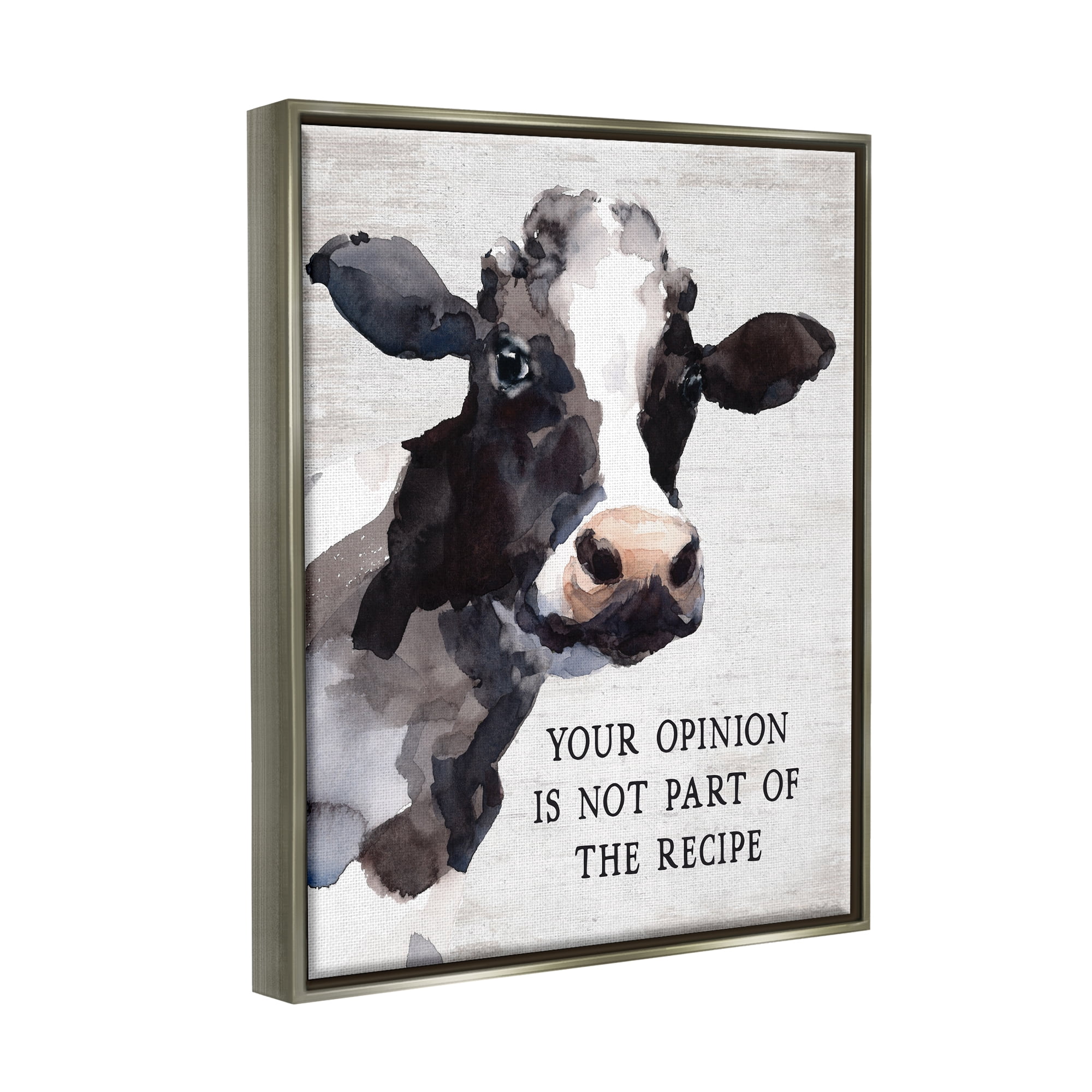 Stupell Industries Funny Country Kitchen Phrase Animals & Insects Painting Gray Floater Framed Art Print Wall Art, 17 x 21