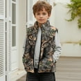 thumbnail image 6 of Xoenoiee Deer Hunting Camo Print Boys Lightweight Fleece Vest Sleeveless Zip Up Warm Jacket Stand-Up Collar Casual Outerwear Vests With Pockets, Size 3T, 6 of 7