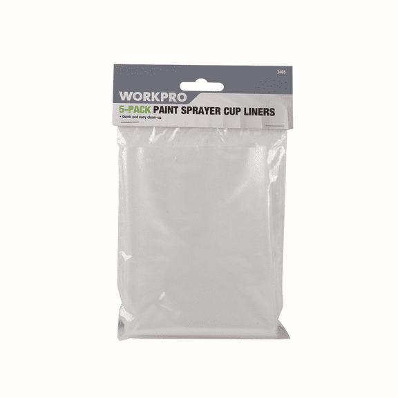 WORKPRO 5-pack Disposable Paint Sprayer Cup Liners for HVLP Sprayers