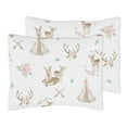 thumbnail image 4 of Sweet Jojo Designs Deer Floral White Taupe and Pink Full/Queen Bed Comforter 3 Piece Bedding Set - 3 Piece, 4 of 6