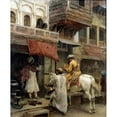 thumbnail image 2 of Edwin Lord Weeks 20x24 Black Ornate Framed Double Matted Museum Art Print Titled: Street Scene in India (ca. 1885), 2 of 5