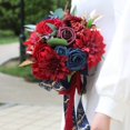 thumbnail image 3 of Fleurs Artificielles Roses Bouquets de Mariage Tenue de Mariée Exquise Élégante, 3 of 9