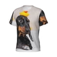 thumbnail image 3 of Rocae Dachshund Sitting in Bathtub for Men's Moisture-Wicking Crew Tee - T-Shirt for Sports, Outdoor Activities, and Casual WearXX-Large, 3 of 9