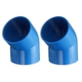 thumbnail image 1 of Uxcell 2 piezas de accesorios de codo de 45 grados de 2.5" para tuberías, grado de construcción de muebles, adaptador de esquina de 45 grados azul, 1 of 6