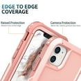 thumbnail image 2 of Feishell Back Case Fit for iPhone 11 6.1 inch,Shock Resistant Hybrid 3-In-1 Rotatable Finger Ring Kickstand Support Magnetic Car Mount Anti-Scratch Protective Phone Cover,Rosegold, 2 of 6