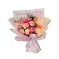 thumbnail image 4 of Ramo de flores de jabón artificial con aroma floral de clavel y rosa para aniversario, 4 of 9