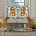thumbnail image 5 of Daisy Cows Flowers Kitchen Curtains Half Tier Curtain 2 Rod Pockets Bathroom Bedroom Cupborad Living Room 27"x36", 5 of 7