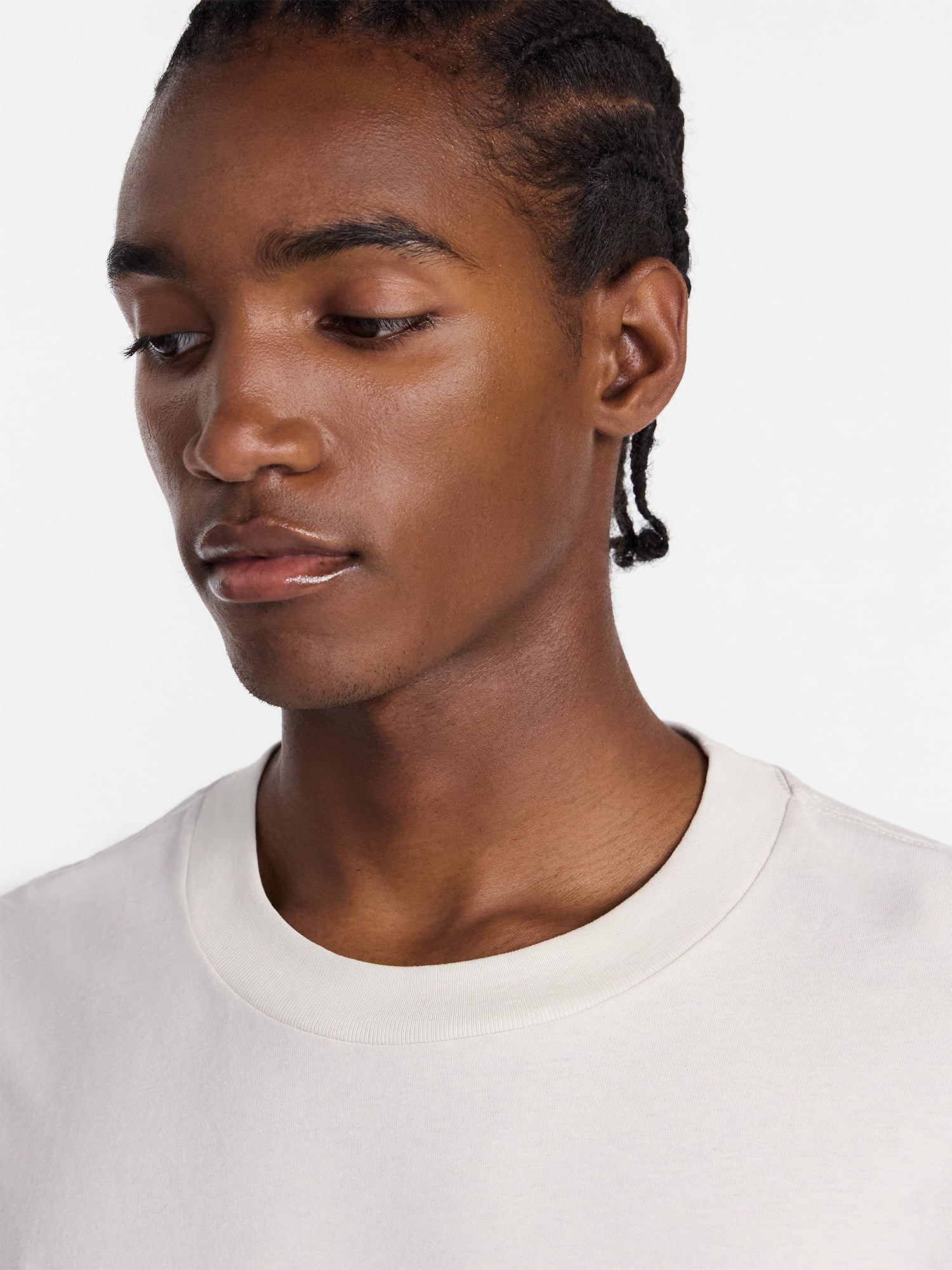 No Boundaries Men's Oversized Boxy Tee Shirt with Short Sleeves, XS-4XLT
