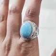 thumbnail image 2 of Turquoise Ring, Silver Jewelry, 925 Silver Ring, Father's Day, AAA Natural Turquoise, December Birthstone Ring, Heavy Mens Ring, Spiritual Healing Gemstone, Christmas, Tiny Mens Ring, 2 of 5