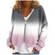 thumbnail image 2 of Chaqueta y abrigo informal de manga larga sin capucha para mujer, cárdigan cálido de moda con cremallera, chaqueta con cuello en V y manga larga, blusa para mujer, 2 of 5