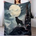 thumbnail image 5 of Wolves in The Moonlight Blanket for Bed Throw Blanket for Women, Men And Kids Super Soft Plush Blanket Throw, Print Blanket, Blanket for Kids, 5 of 8