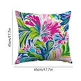 thumbnail image 4 of Throw Pillow Cover 18x18 Inch Waterproof Summer Flower Bohemian Print Soft Colorful for Car Office Patio Decor by MPOISVA, 4 of 7