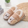 thumbnail image 2 of Otqutp Unisex Children Winter Slippers Girl Cotton Slippers Cute Squirrel Cute Warm Indoor Non Slip Cotton Slippers House Shoes Bedroom Slipper(Beige,2-2.5 Years), 2 of 4