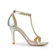 thumbnail image 3 of BLISSFUL STEP T Strap Rhines Ankle Strap Stiletto Heels Sandals for Women, 3 of 6