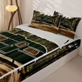 thumbnail image 3 of Homewish Camping RV Zipper Full Size Comforter Sets with Fitted Sheet and 2 Pillowcases For Travel Trailers,Abstract Jungle Leopard Print Zipper Bedding Set,Lightgray Reversible,4-Piece, 3 of 7