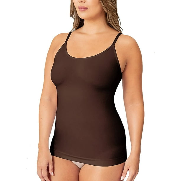 Scoop Neck Compression Cami - Tummy and Waist Control Body Shapewear Camisole - Walmart.com